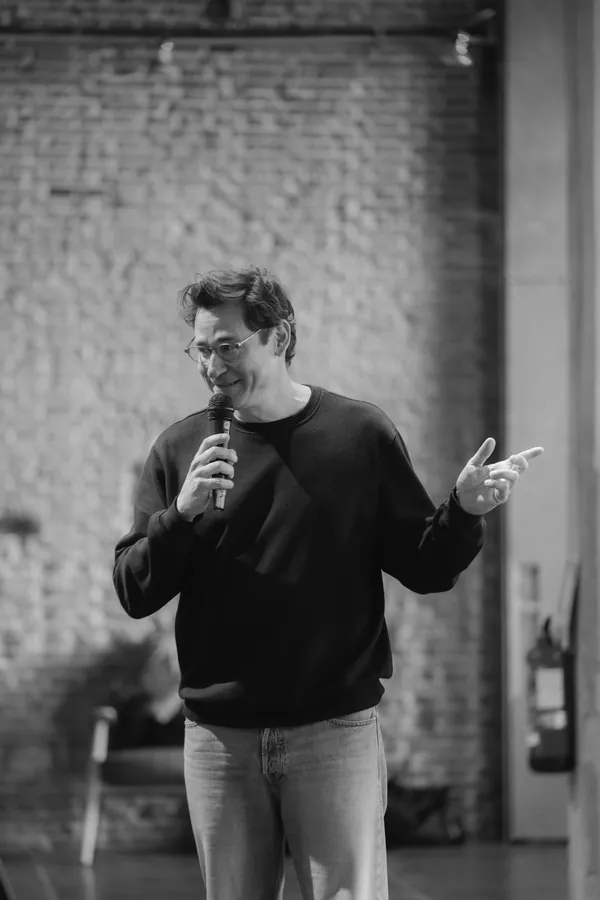 Ahead, a speaker on stage
